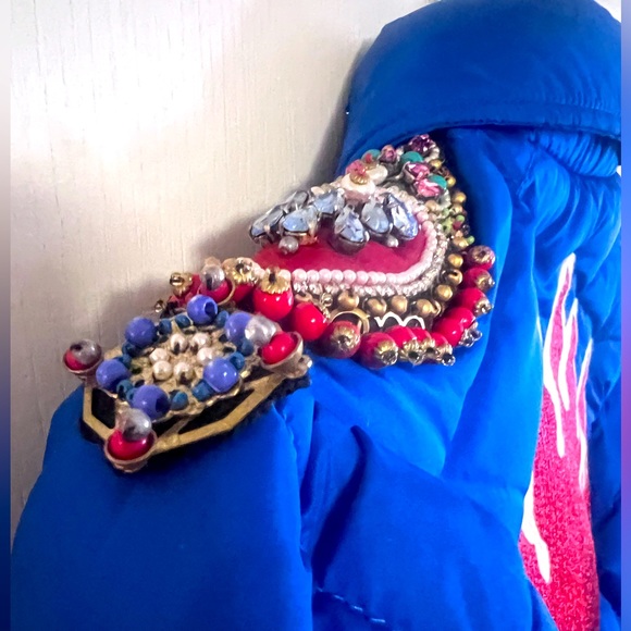 RARE Couture Runway Gucci Embellished Quilted Puffer Bomber Jacket Coat -Sz 40 - Picture 4 of 14